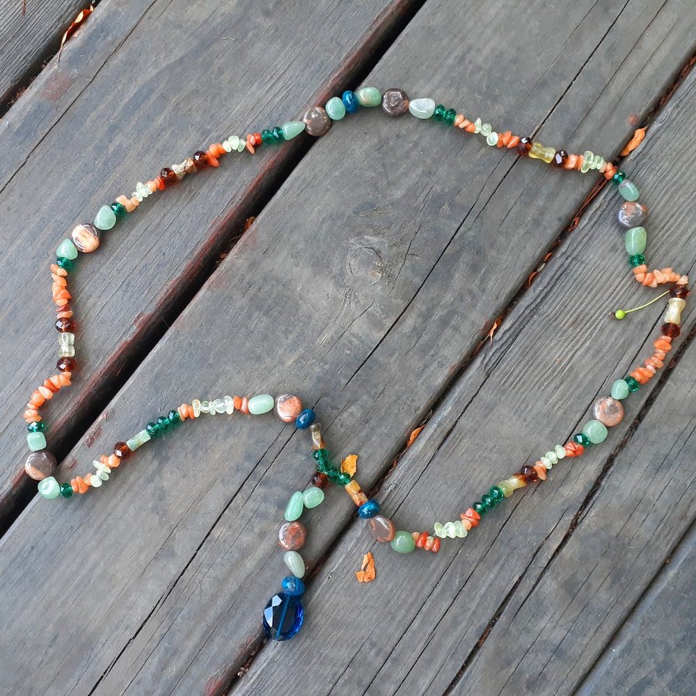 Aventurine Agate Picture Jasper Necklace